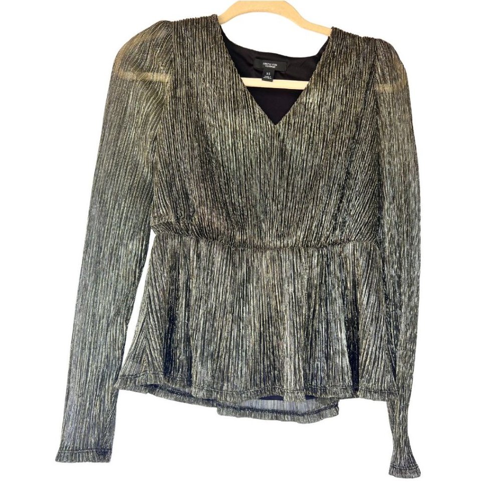Simply Vera Vera Wang Puff Sleeve Peplum Top